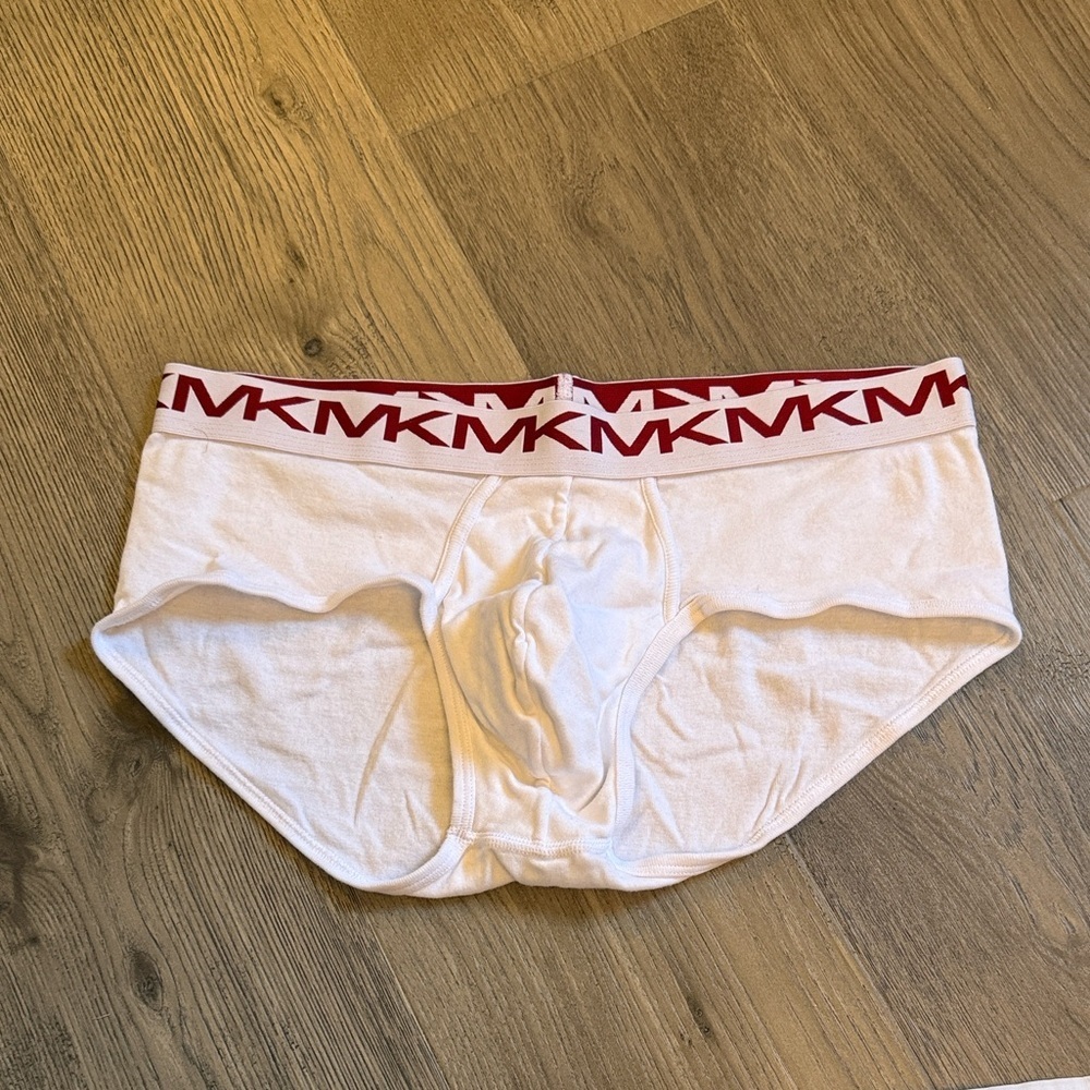 Michael Kors Red and White Logo Briefs